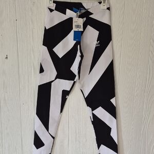 Adidas Geometric Black and White Leggings